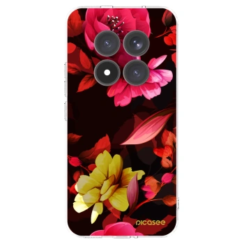 Picasee silikonowe przeźroczyste etui na Xiaomi Redmi Note 15 Pro+ - Dark Peonny