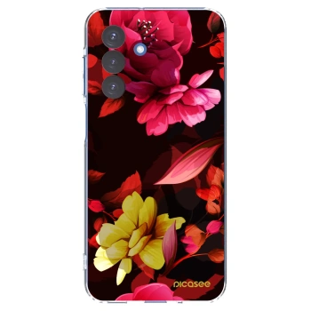 Picasee silikonowe przeźroczyste etui na Samsung Galaxy A17 5G - Dark Peonny
