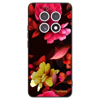 Picasee silikonowe czarne etui na Xiaomi Redmi Note 15 4G - Dark Peonny