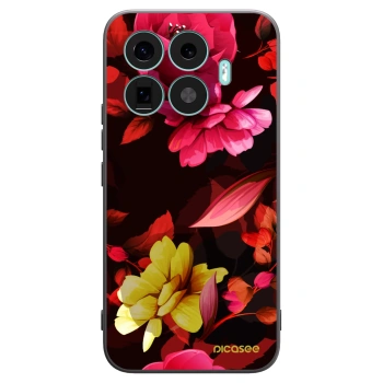 Picasee silikonowe czarne etui na Xiaomi 17T Pro - Dark Peonny