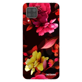Picasee silikonowe przeźroczyste etui na Huawei P40 Lite - Dark Peonny