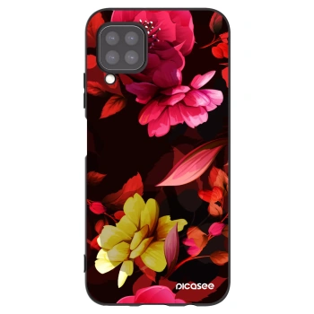 Picasee silikonowe czarne etui na Huawei P40 Lite - Dark Peonny
