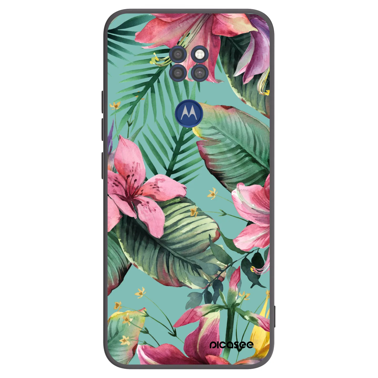 Picasee silikonowe czarne etui na Motorola Moto G9 Play - Hawaii