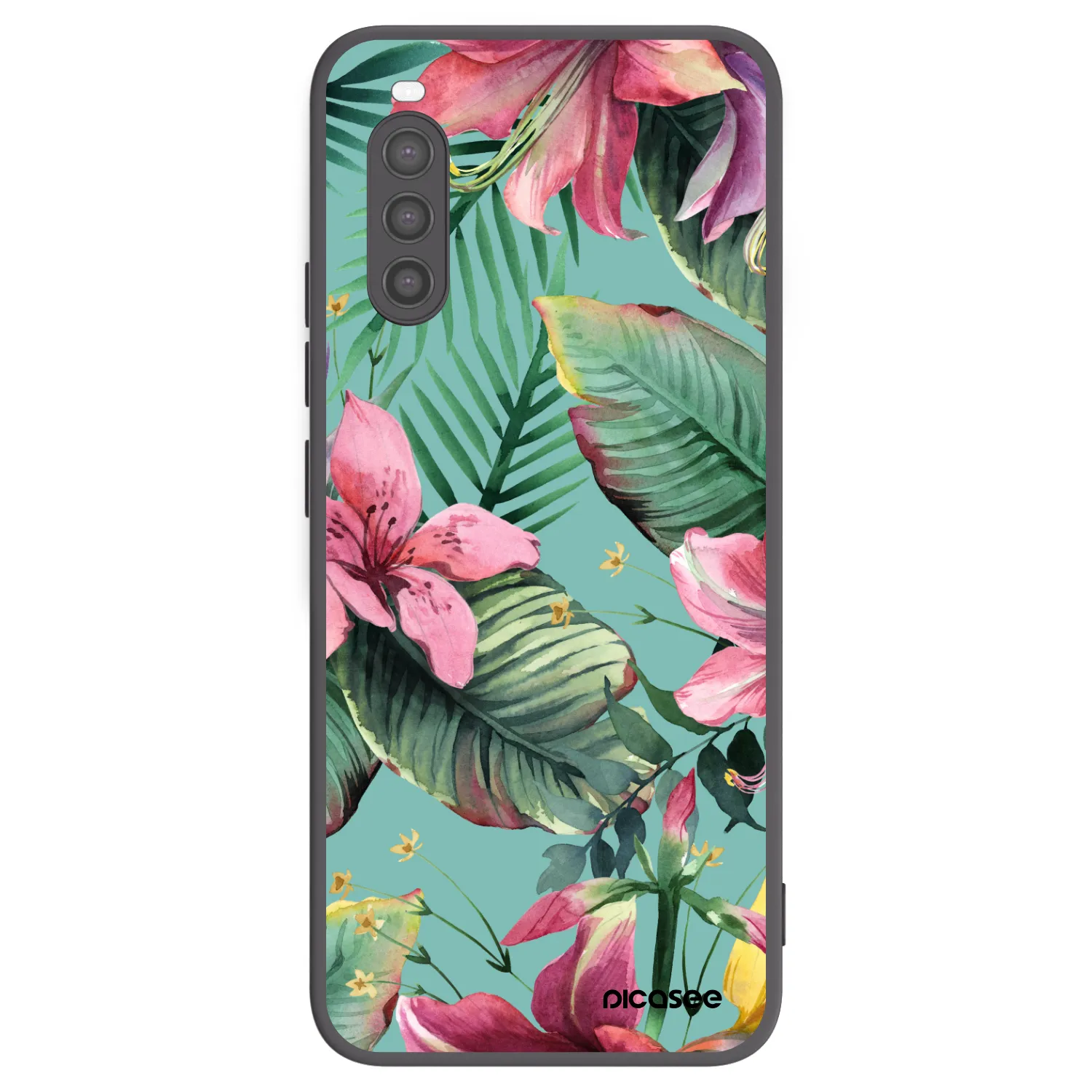 Picasee silikonowe czarne etui na Sony Xperia 10 II - Hawaii