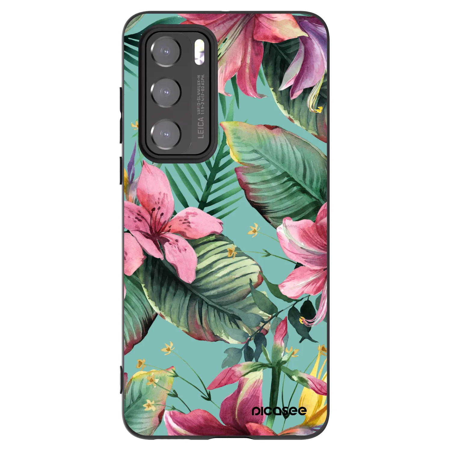Picasee silikonowe czarne etui na Huawei P40 - Hawaii