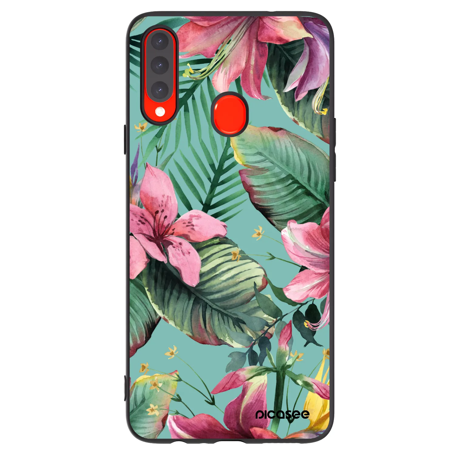 Picasee silikonowe czarne etui na Samsung Galaxy A20s - Hawaii