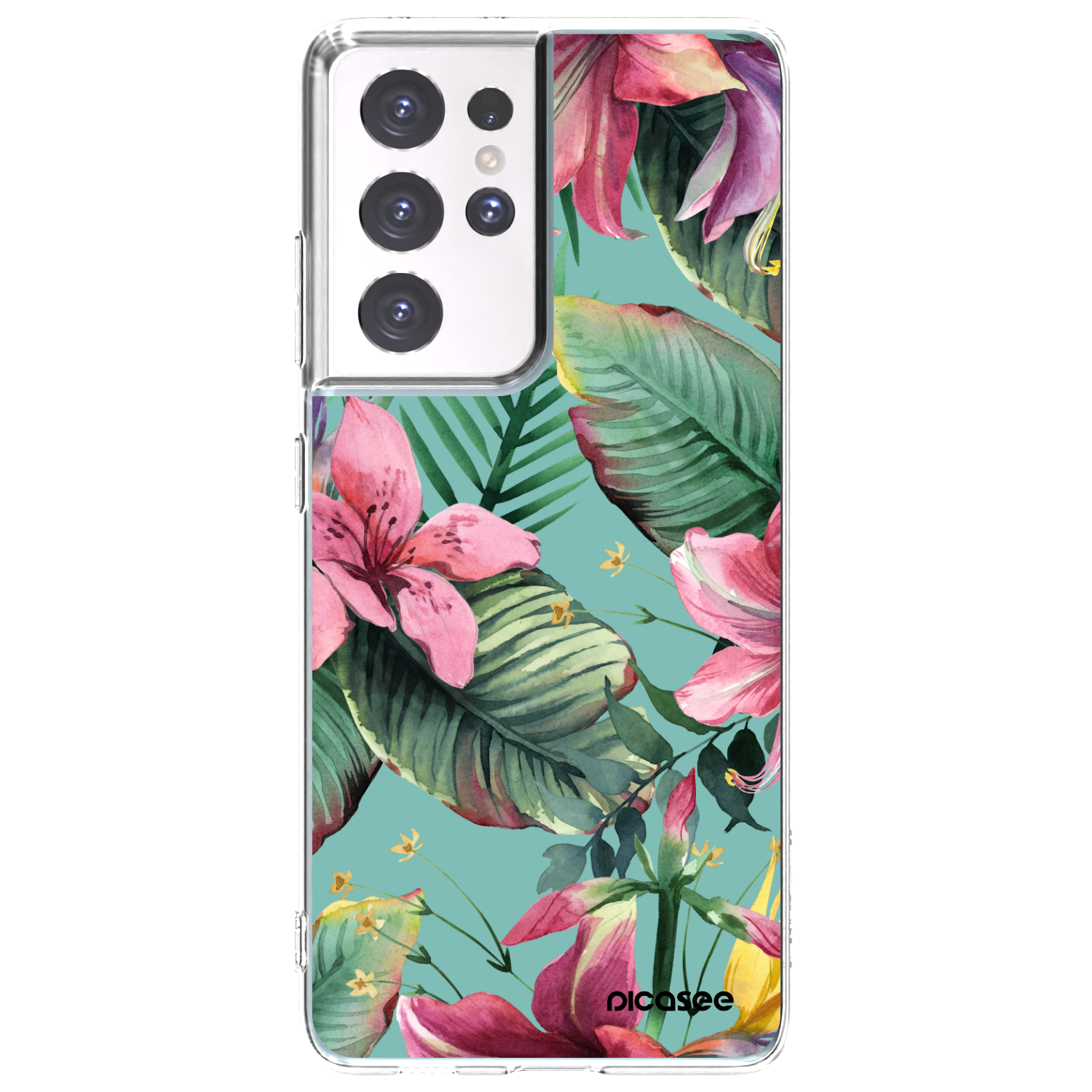 Picasee silikonowe przeźroczyste etui na Samsung Galaxy S21 Ultra 5G G998B - Hawaii