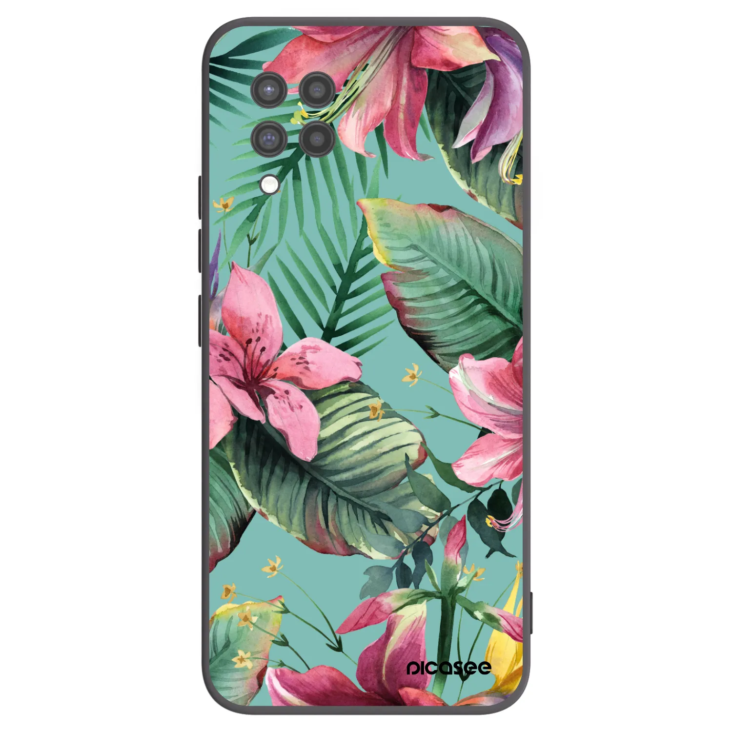 Picasee silikonowe czarne etui na Samsung Galaxy A42 A426B - Hawaii