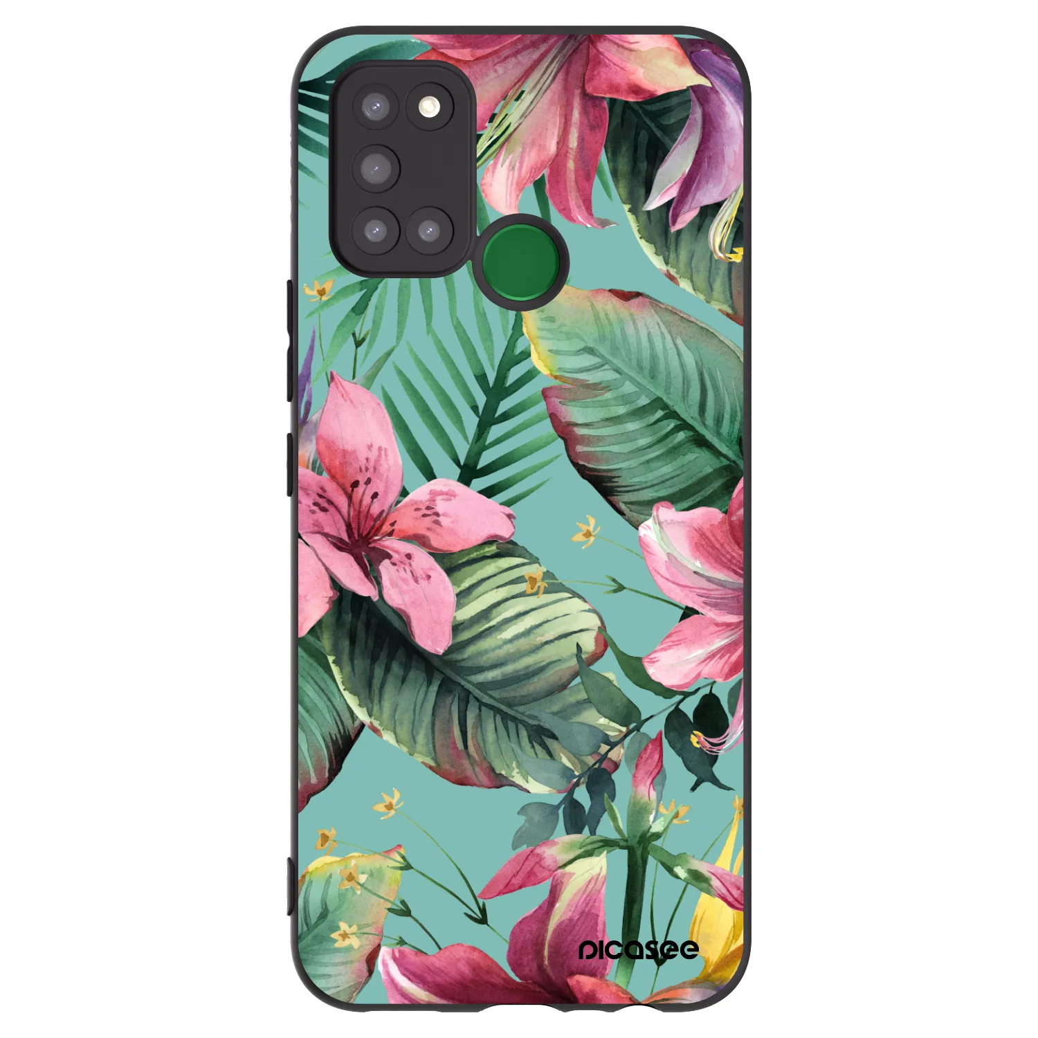 Picasee silikonowe czarne etui na Realme 7i - Hawaii