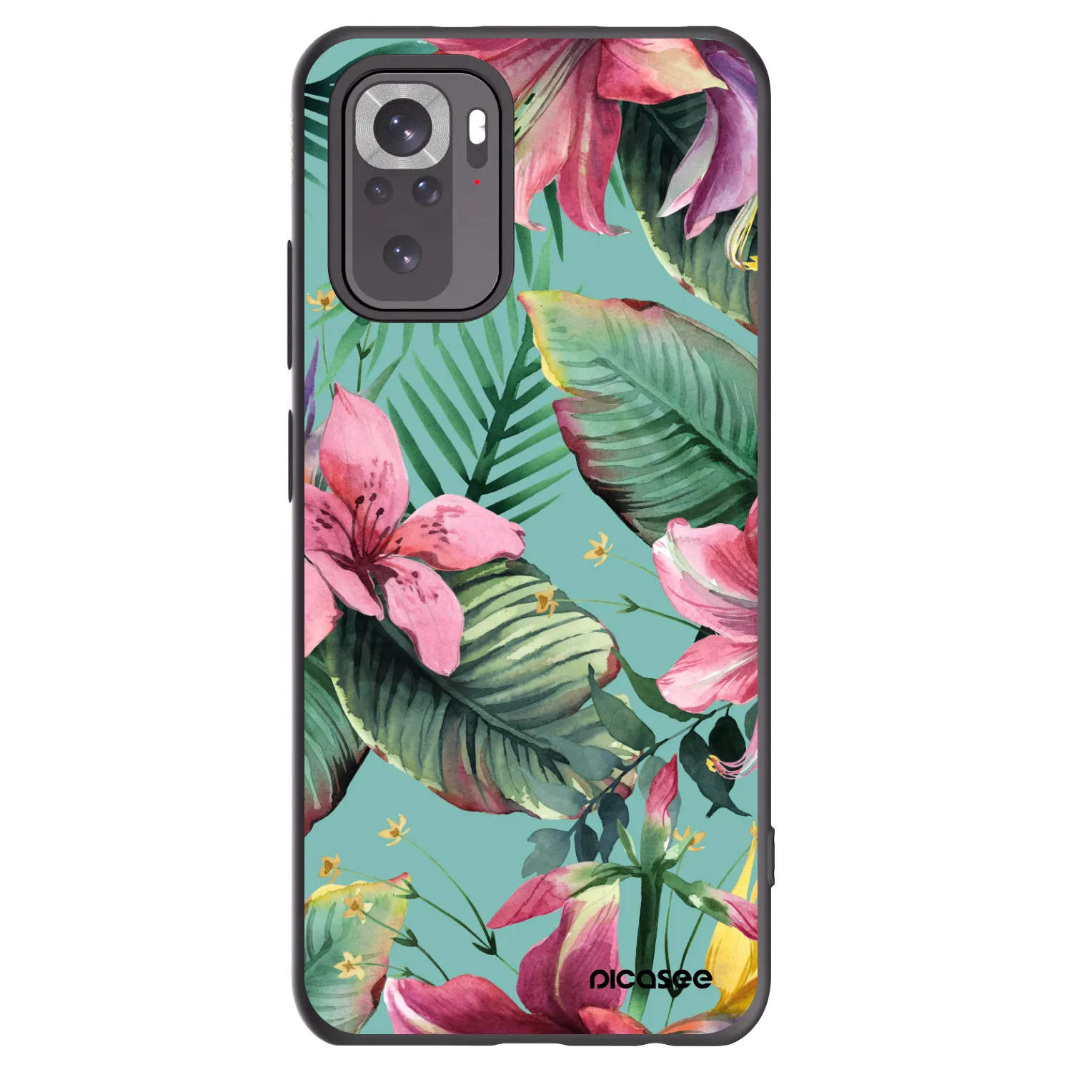 Picasee silikonowe czarne etui na Xiaomi Redmi Note 10S - Hawaii
