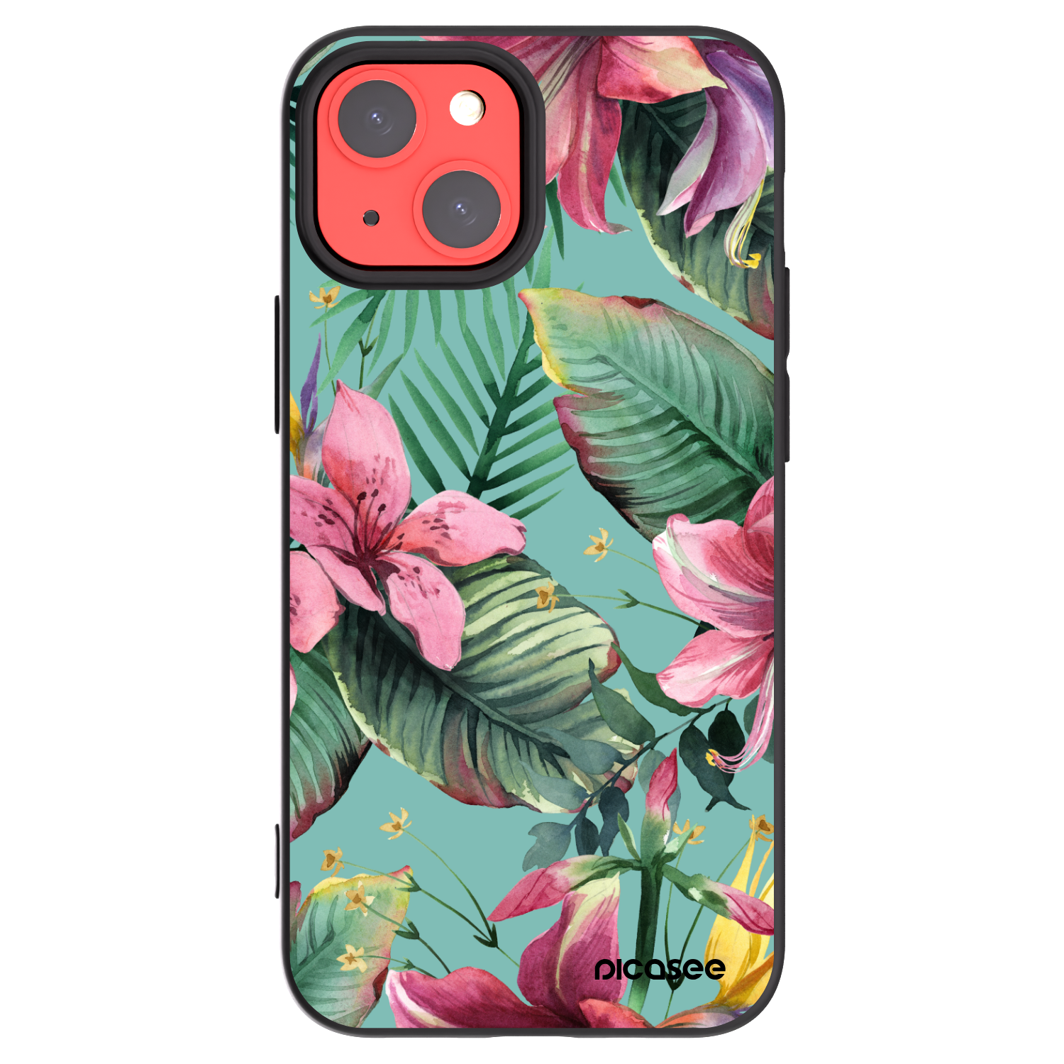 Picasee silikonowe czarne etui na Apple iPhone 13 mini - Hawaii