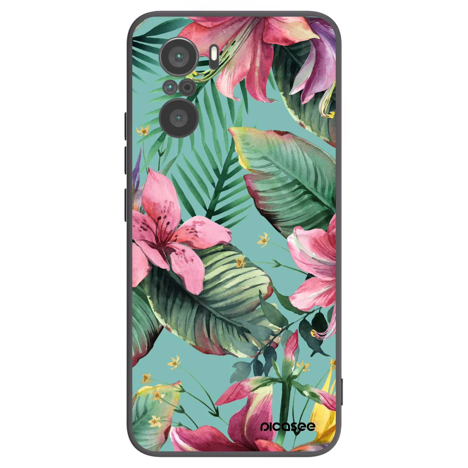 Picasee silikonowe czarne etui na Xiaomi Poco F3 - Hawaii