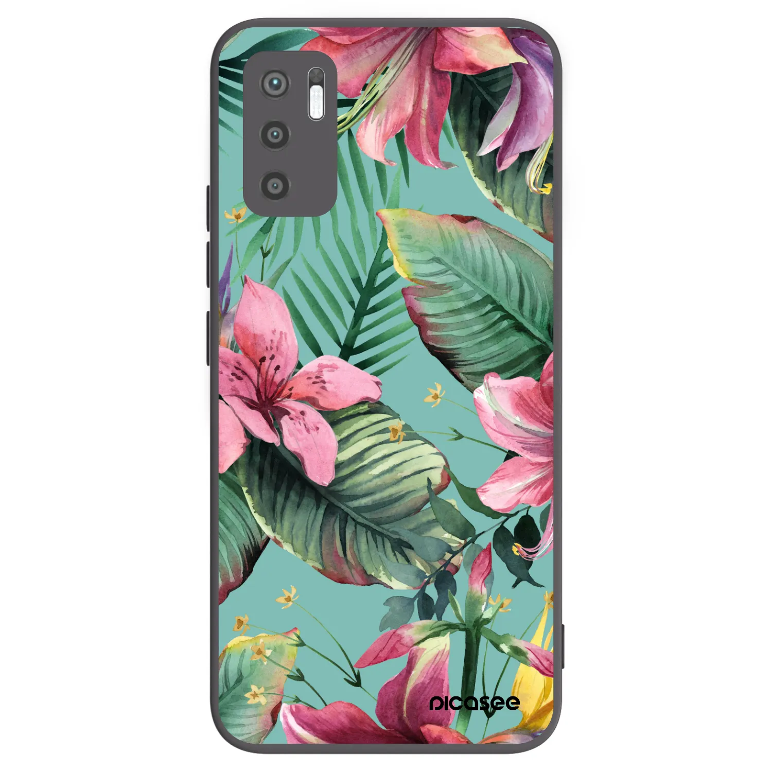 Picasee silikonowe czarne etui na Xiaomi Redmi Note 10 5G - Hawaii