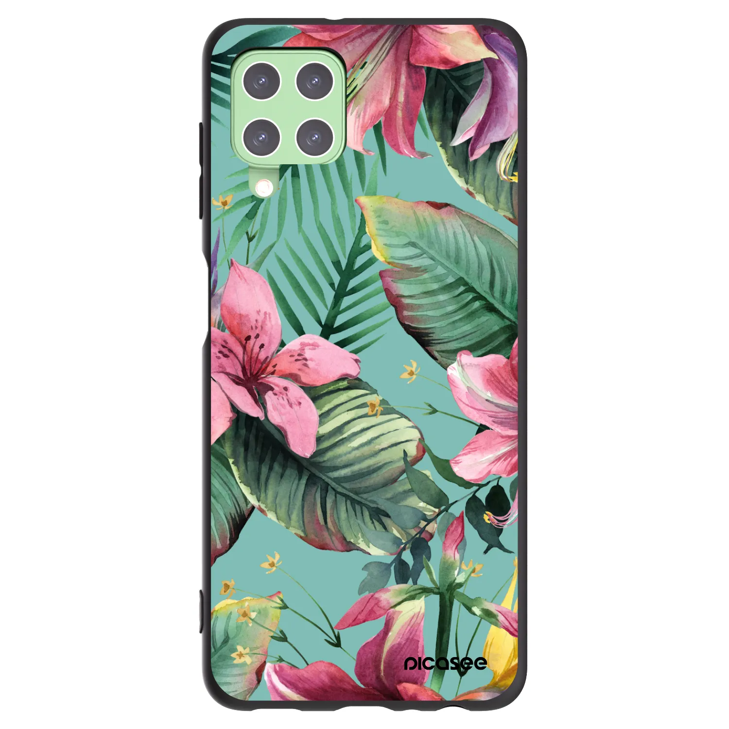 Picasee silikonowe czarne etui na Samsung Galaxy A22 A225F 4G - Hawaii