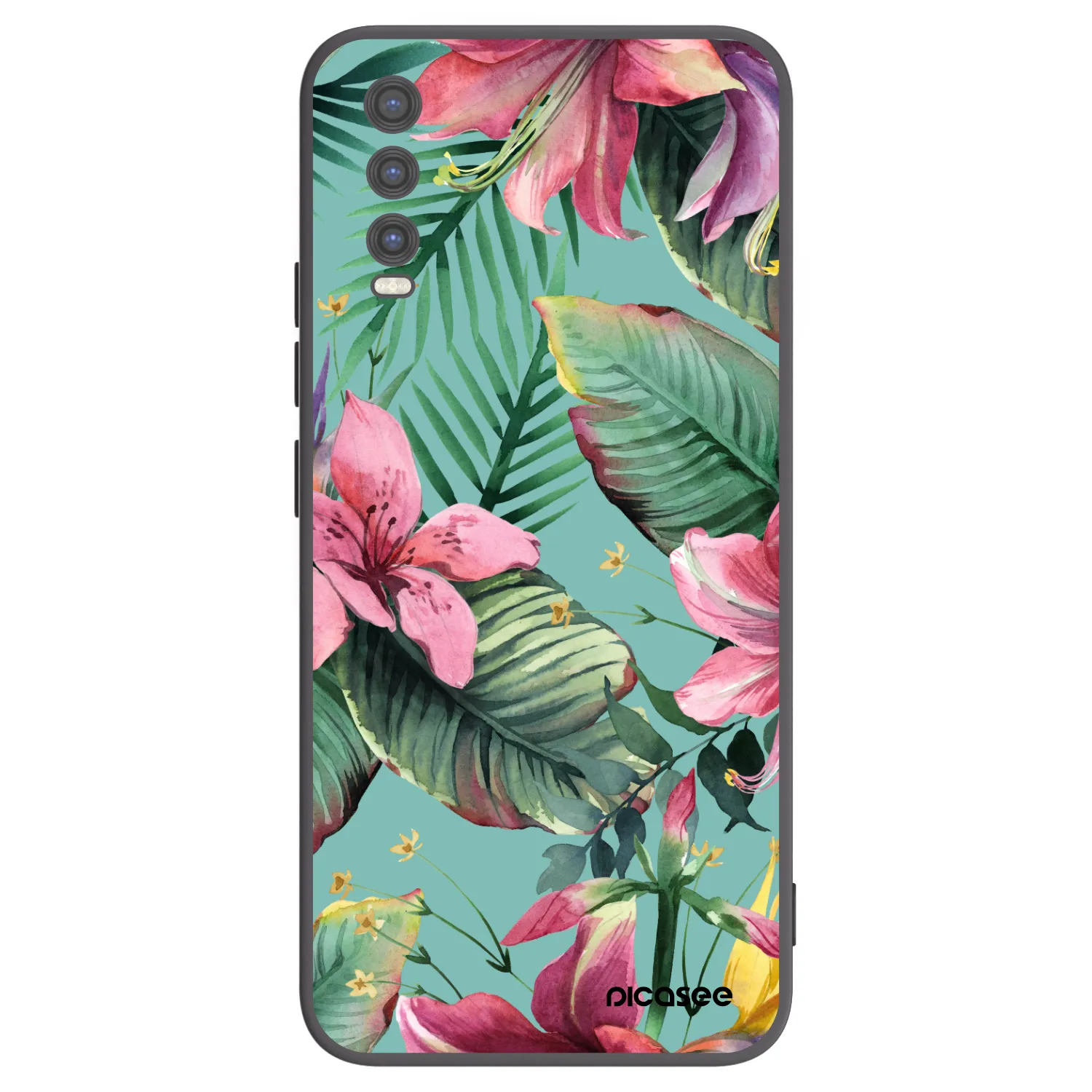 Picasee silikonowe czarne etui na Vivo Y20s - Hawaii