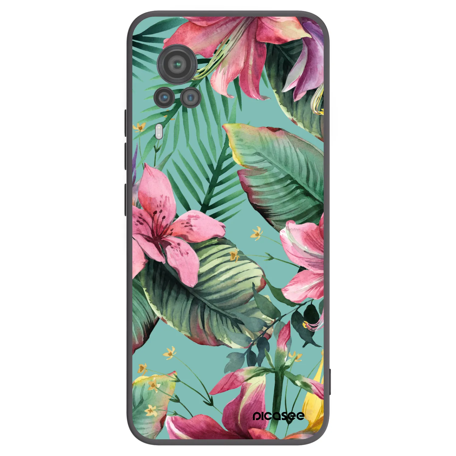 Picasee silikonowe czarne etui na Vivo X60 Pro 5G - Hawaii