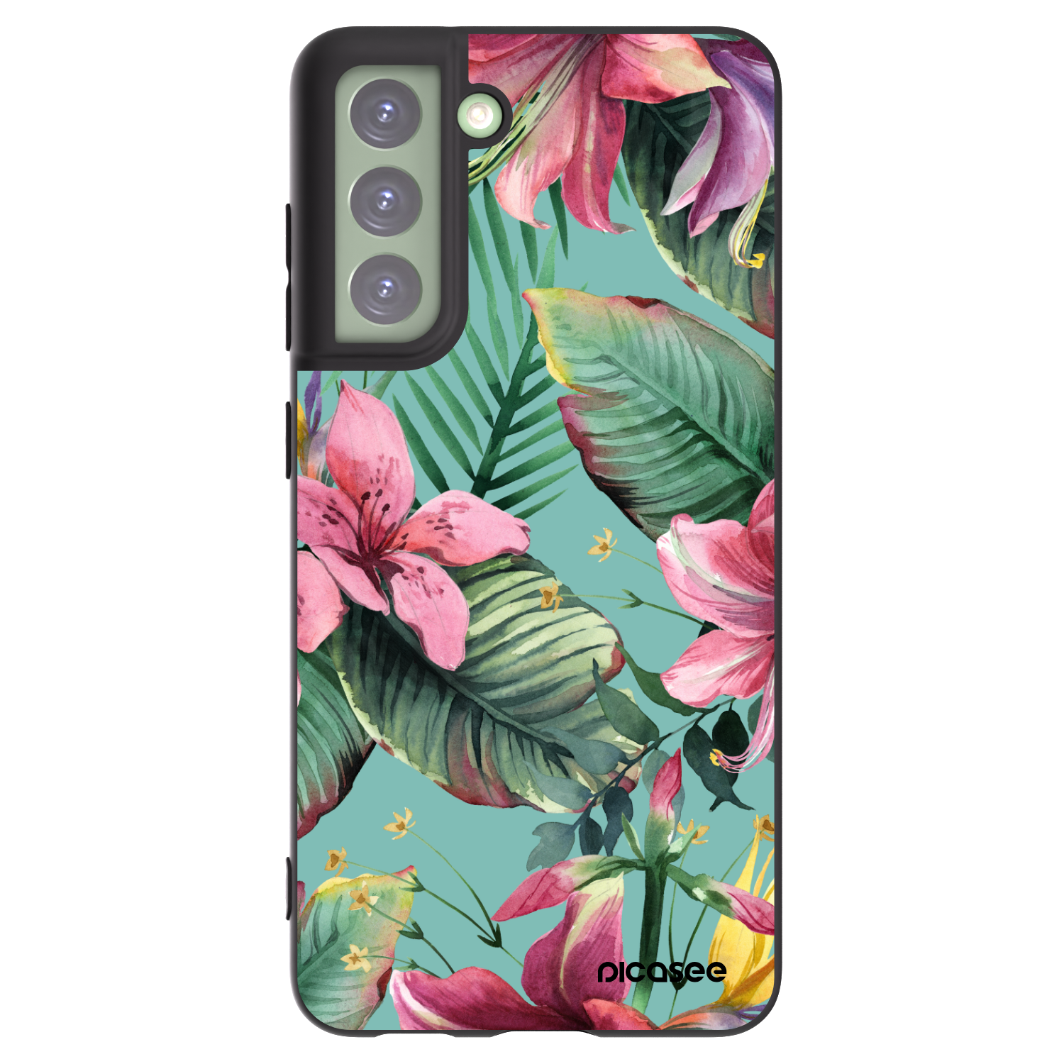 Picasee silikonowe czarne etui na Samsung Galaxy S21 FE 5G - Hawaii