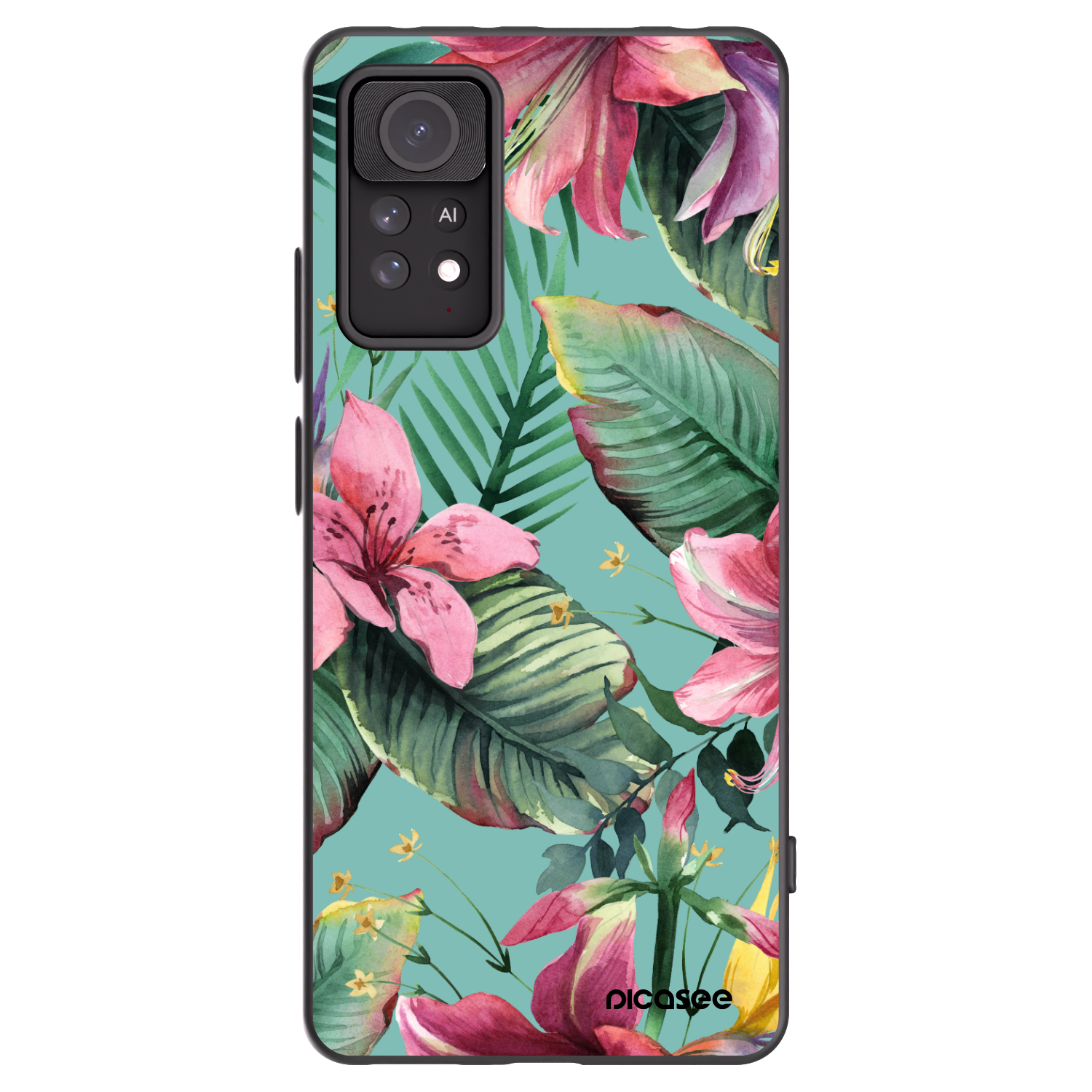 Picasee silikonowe czarne etui na Xiaomi Redmi Note 11 Pro 5G - Hawaii