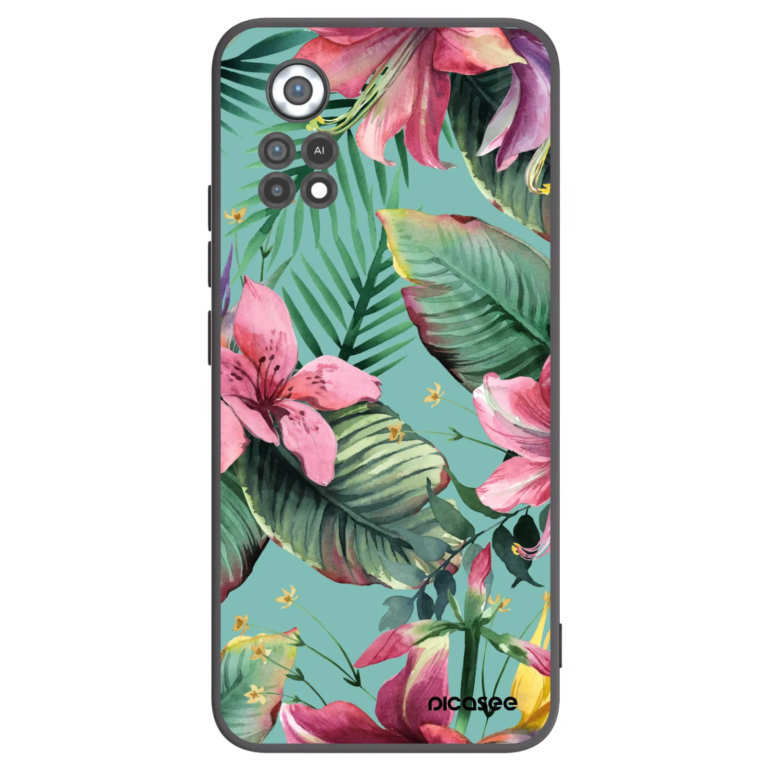 Picasee silikonowe czarne etui na Xiaomi Poco X4 Pro 5G - Hawaii