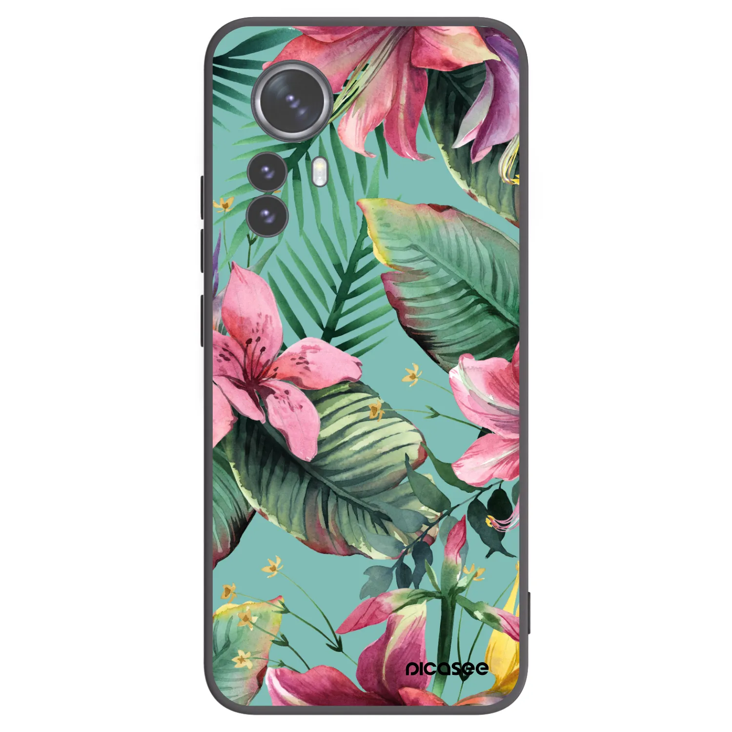 Picasee silikonowe czarne etui na Xiaomi 12 Pro - Hawaii