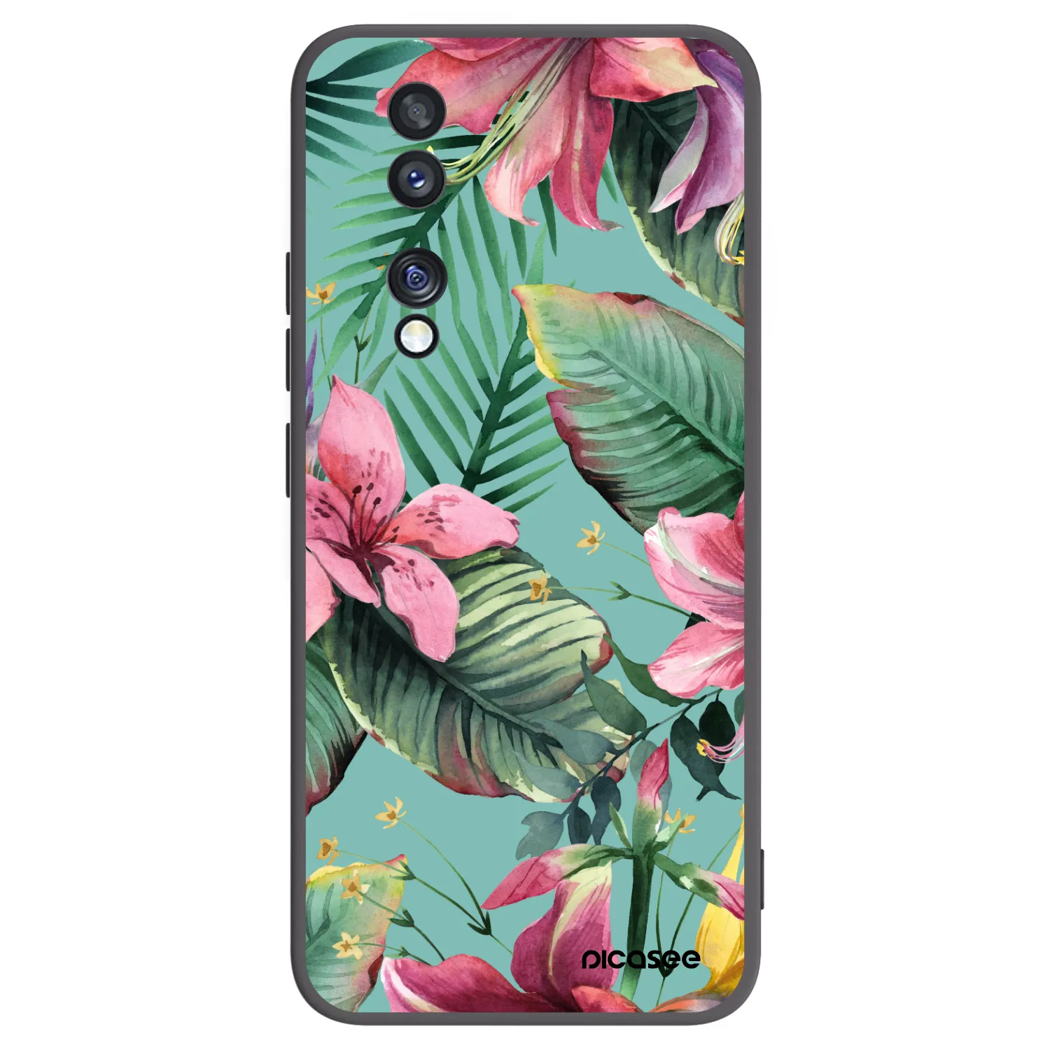 Picasee silikonowe czarne etui na Honor 70 - Hawaii