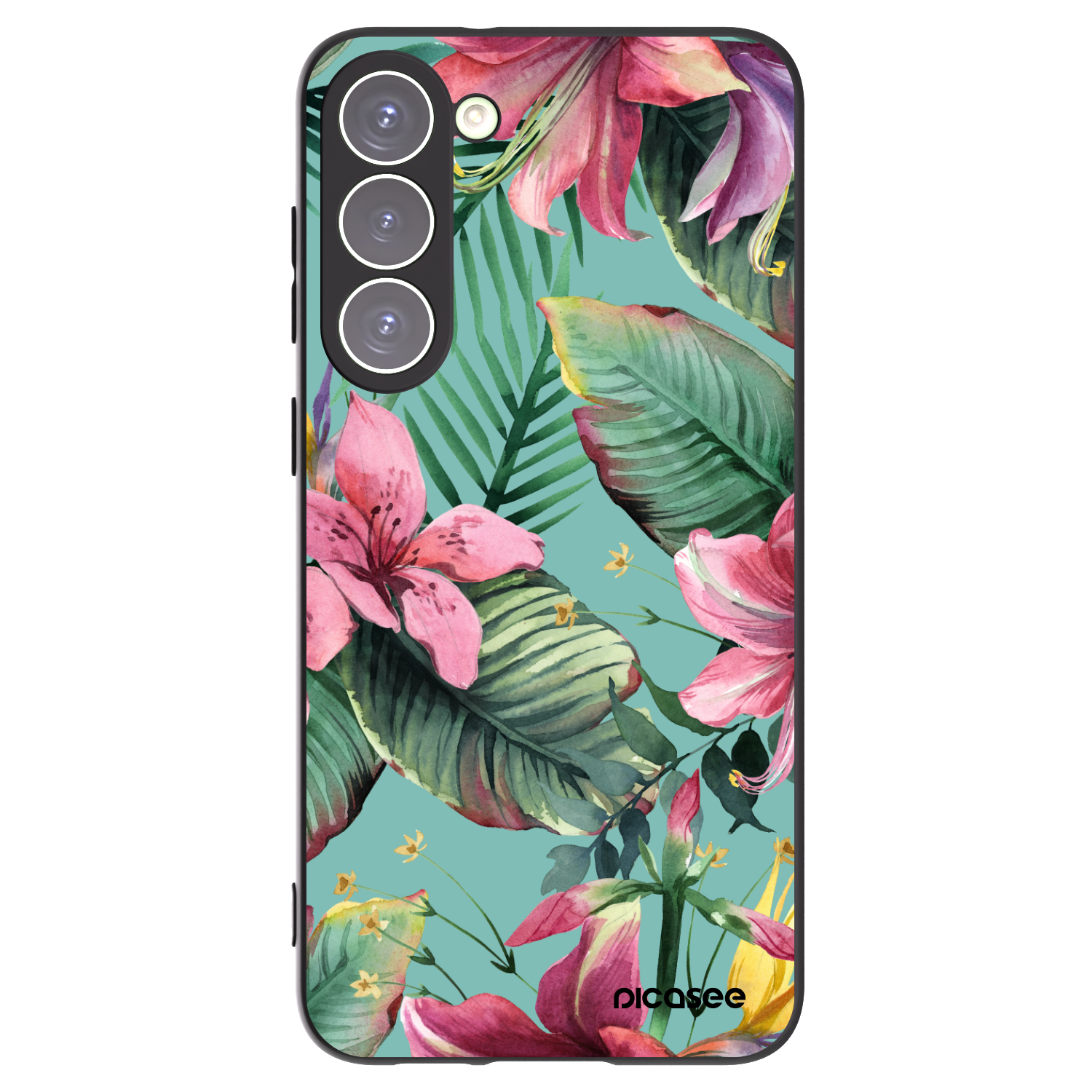 Picasee silikonowe czarne etui na Samsung Galaxy S23+ 5G - Hawaii