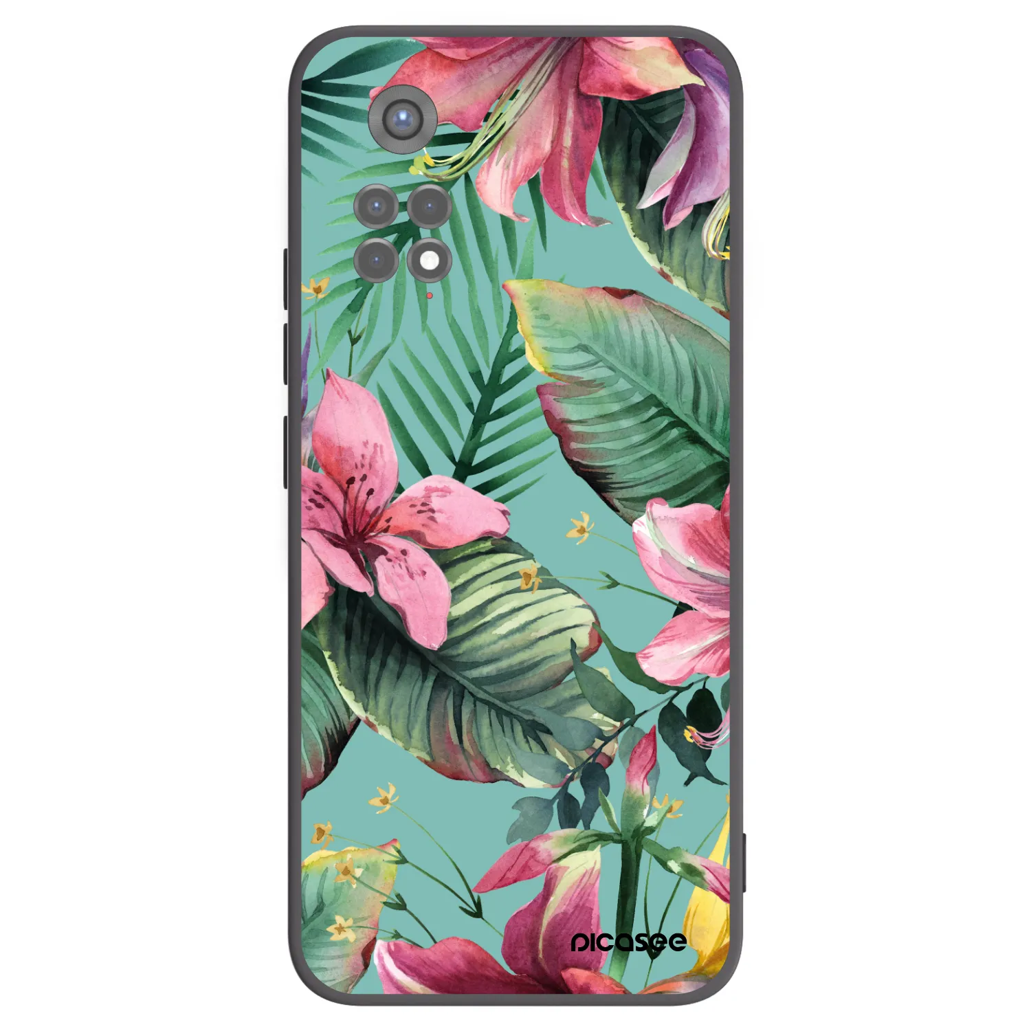 Picasee silikonowe czarne etui na Xiaomi Redmi Note 11S 5G - Hawaii