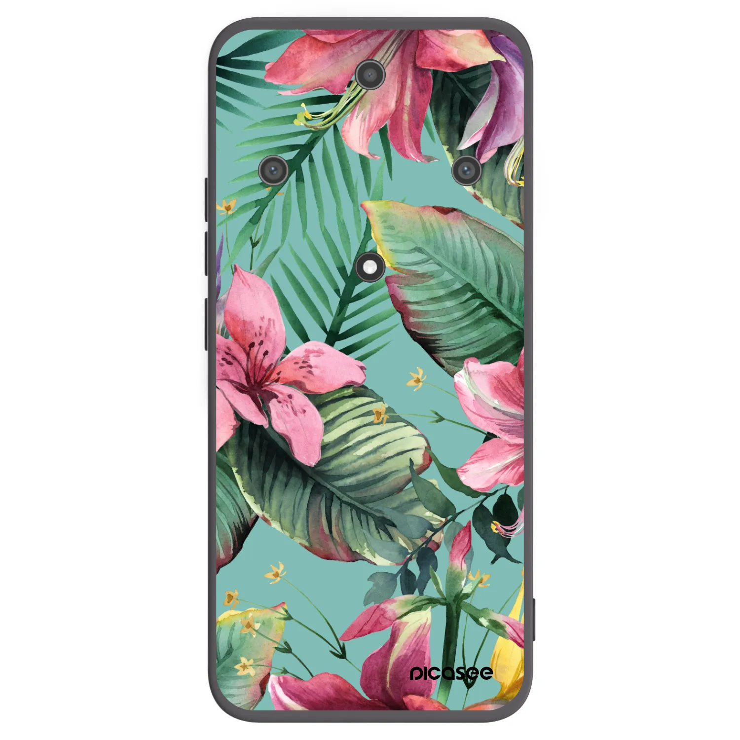 Picasee silikonowe czarne etui na Honor Magic5 Lite 5G - Hawaii