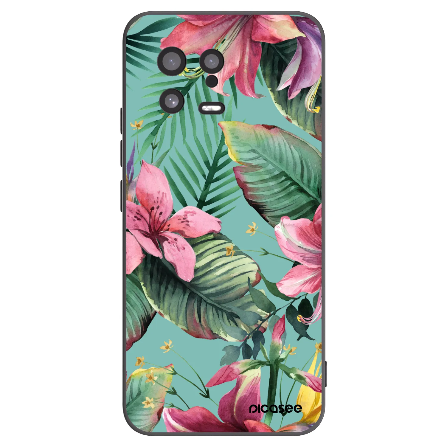 Picasee silikonowe czarne etui na Xiaomi 13 - Hawaii