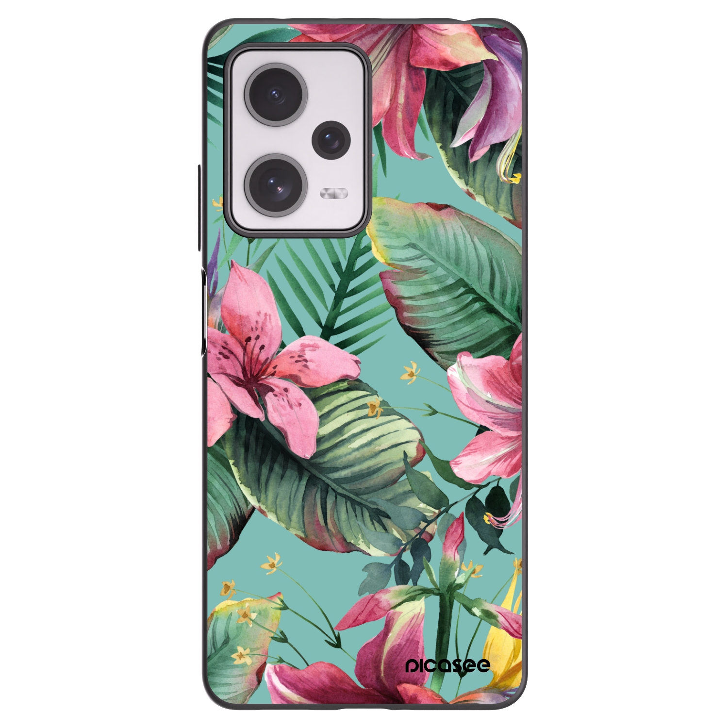 Picasee silikonowe czarne etui na Xiaomi Redmi Note 12 Pro+ 5G - Hawaii