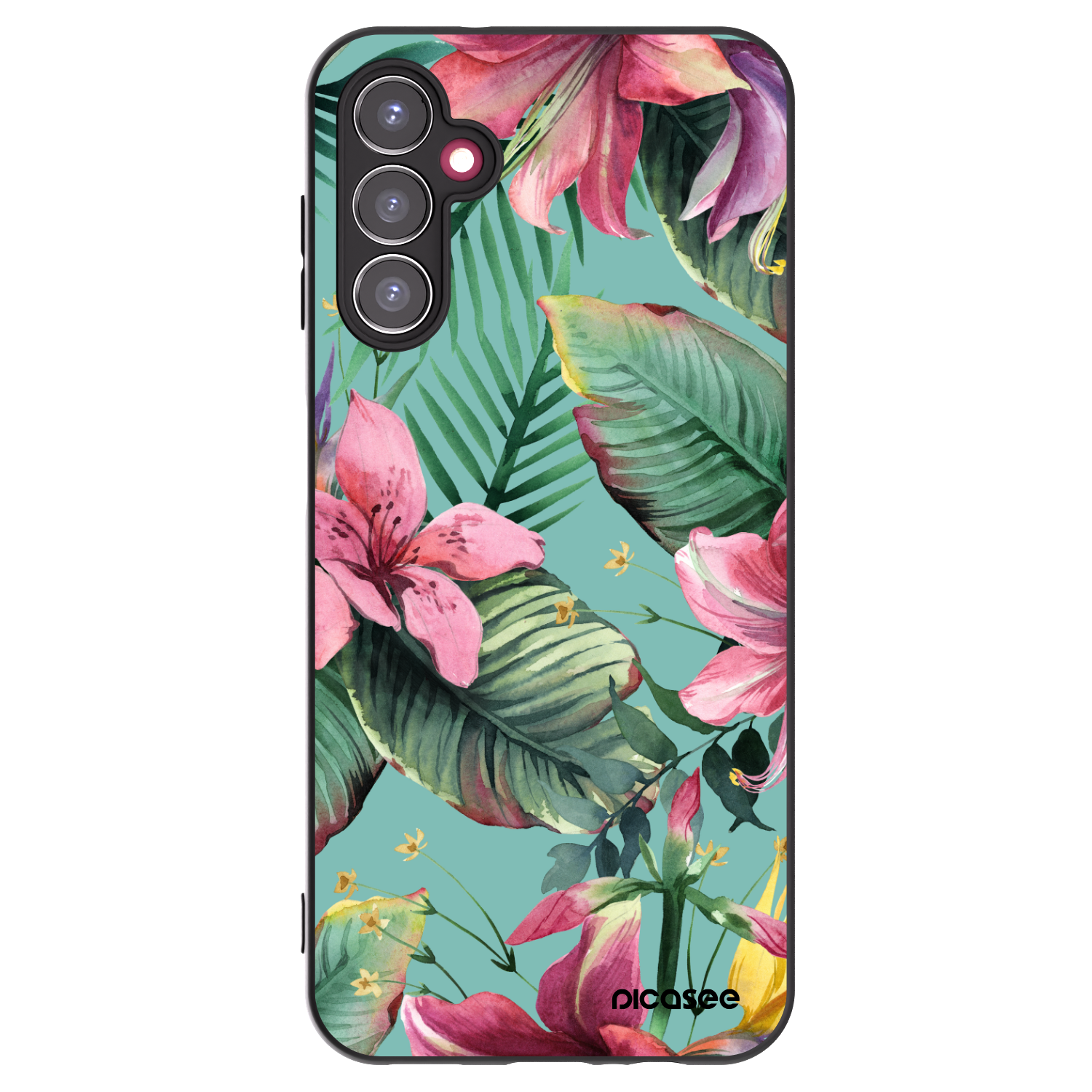 Picasee silikonowe czarne etui na Samsung Galaxy A14 4G A145R - Hawaii
