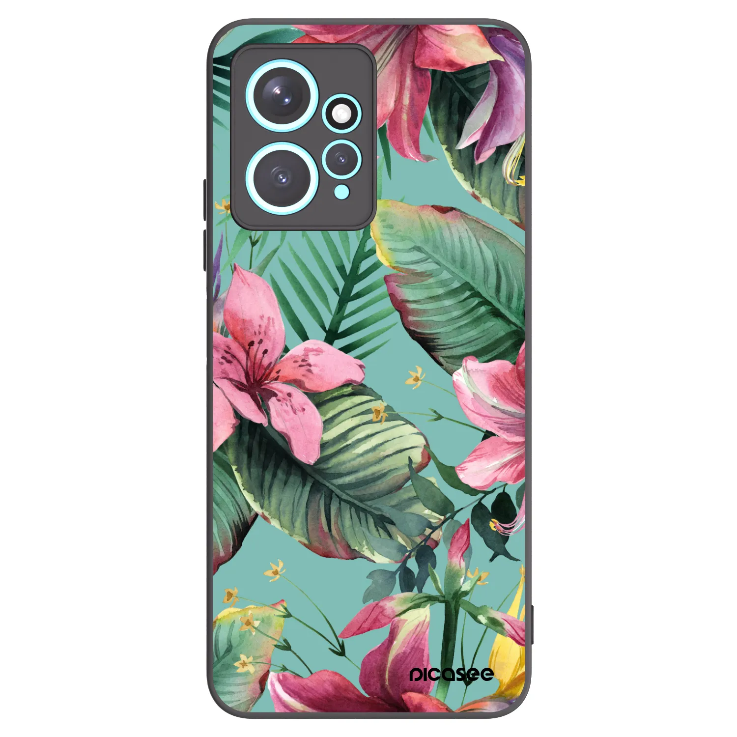 Picasee silikonowe czarne etui na Xiaomi Redmi Note 12 4G - Hawaii