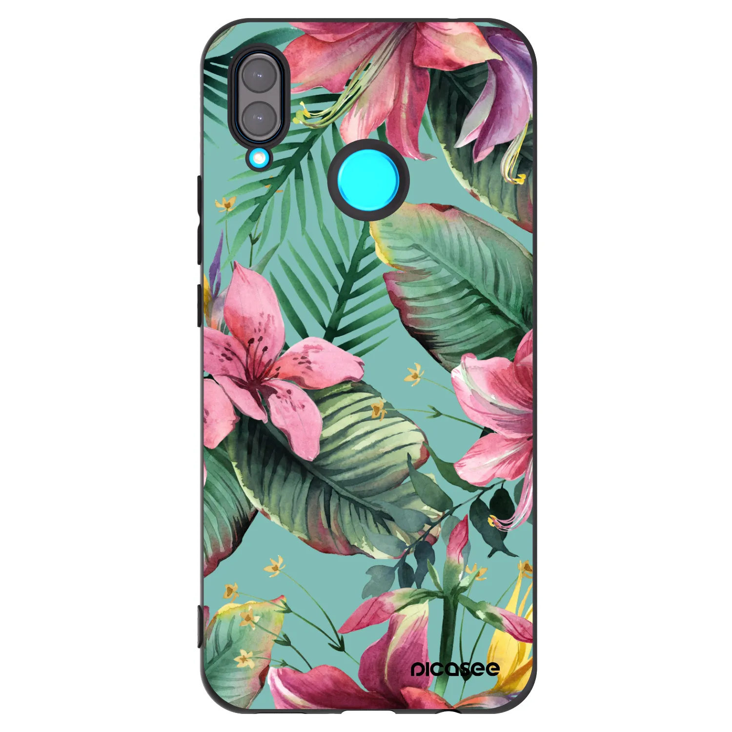 Picasee silikonowe czarne etui na Huawei Nova 3i - Hawaii