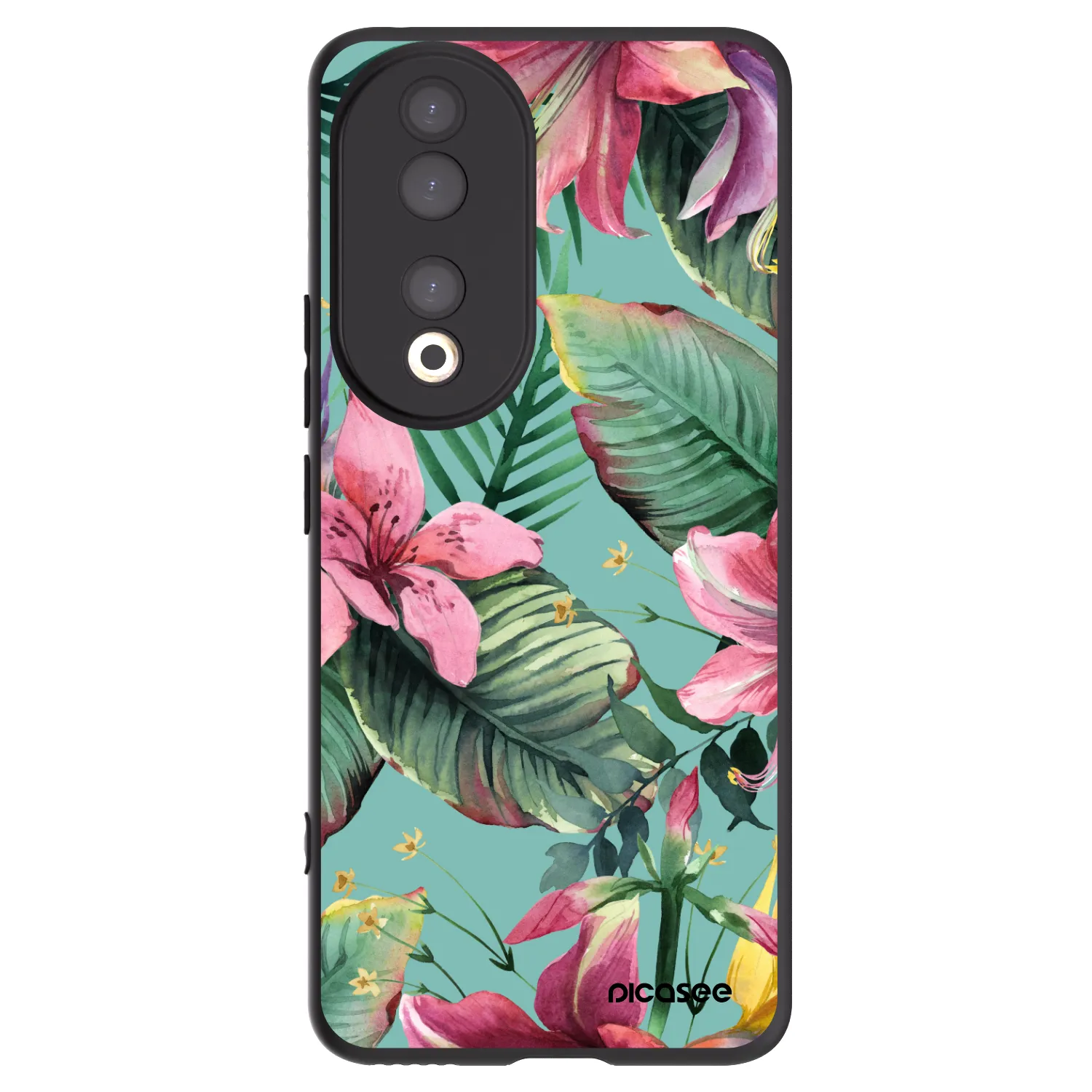 Picasee silikonowe czarne etui na Honor 90 5G - Hawaii