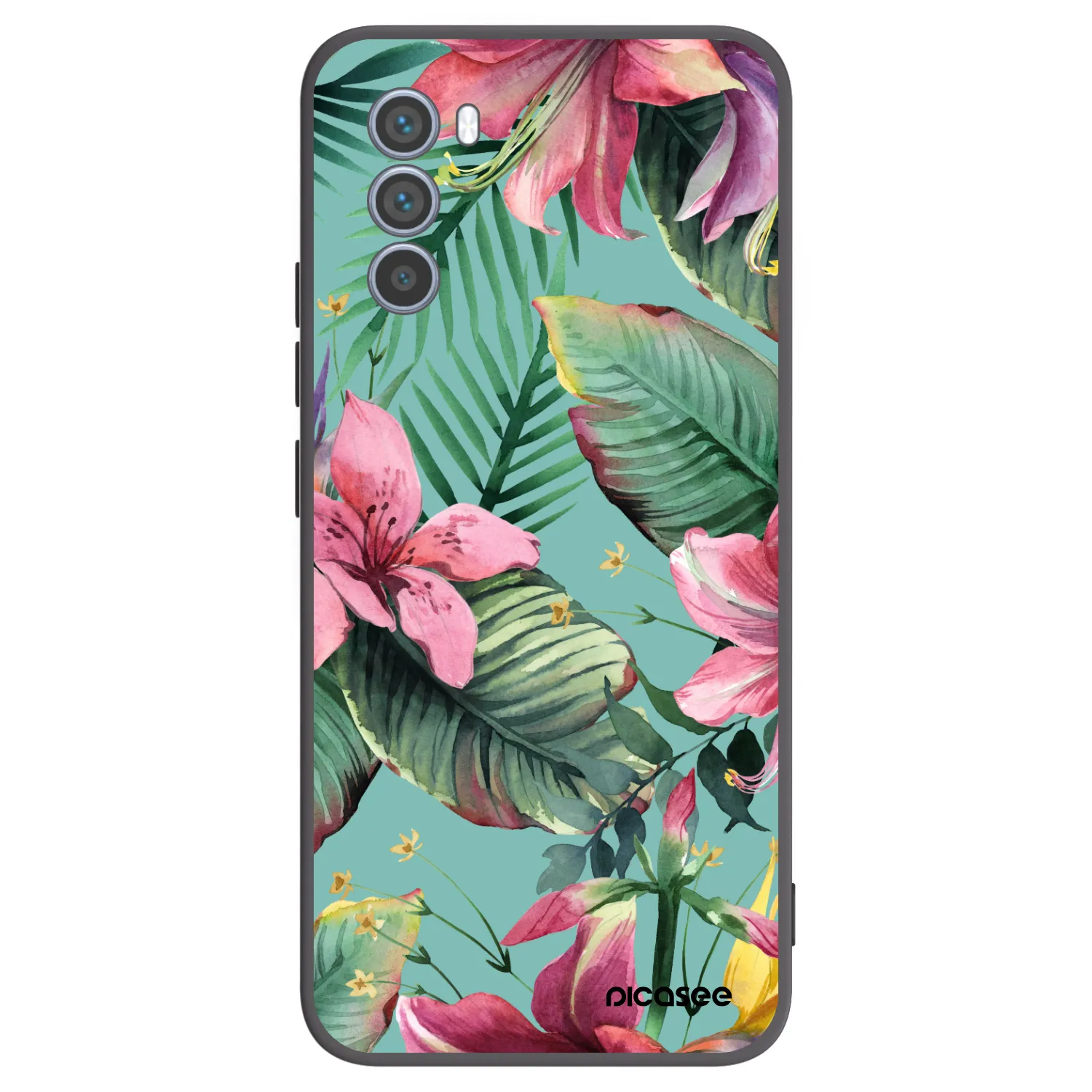 Picasee silikonowe czarne etui na Motorola Moto G62 - Hawaii