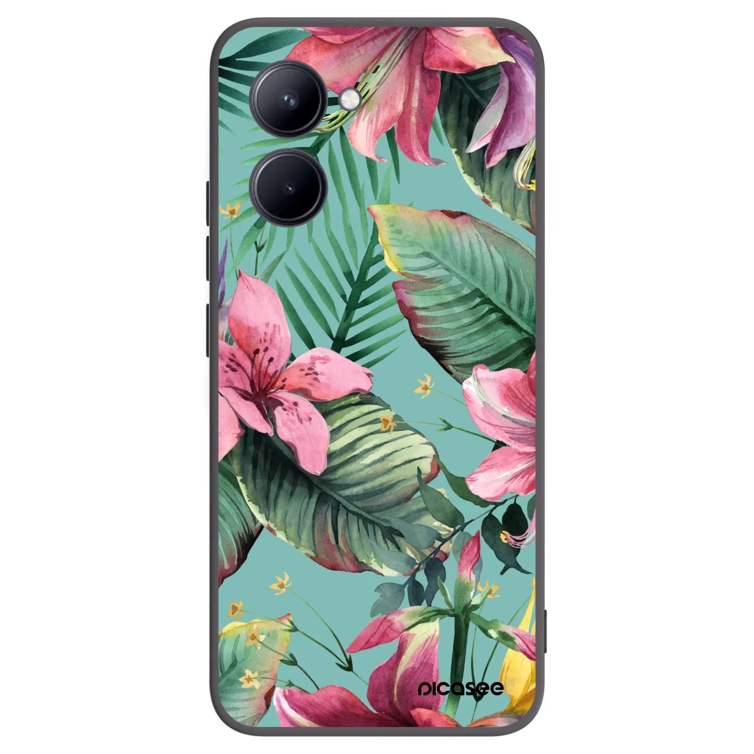 Picasee silikonowe czarne etui na Realme C33 (2023) - Hawaii