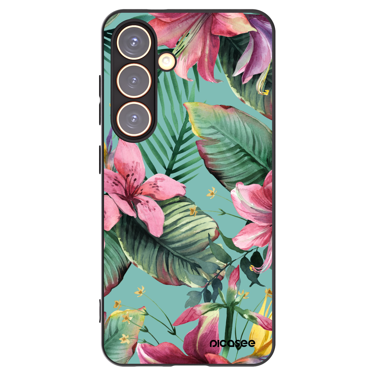 Picasee silikonowe czarne etui na Samsung Galaxy S24 S921B 5G - Hawaii