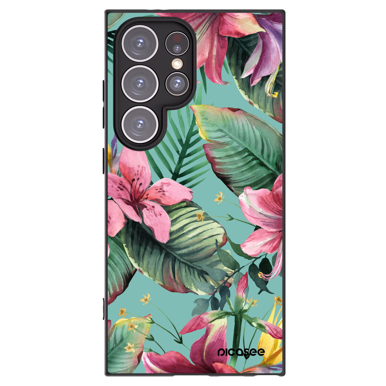 Picasee silikonowe czarne etui na Samsung Galaxy S24 Ultra S928B 5G - Hawaii