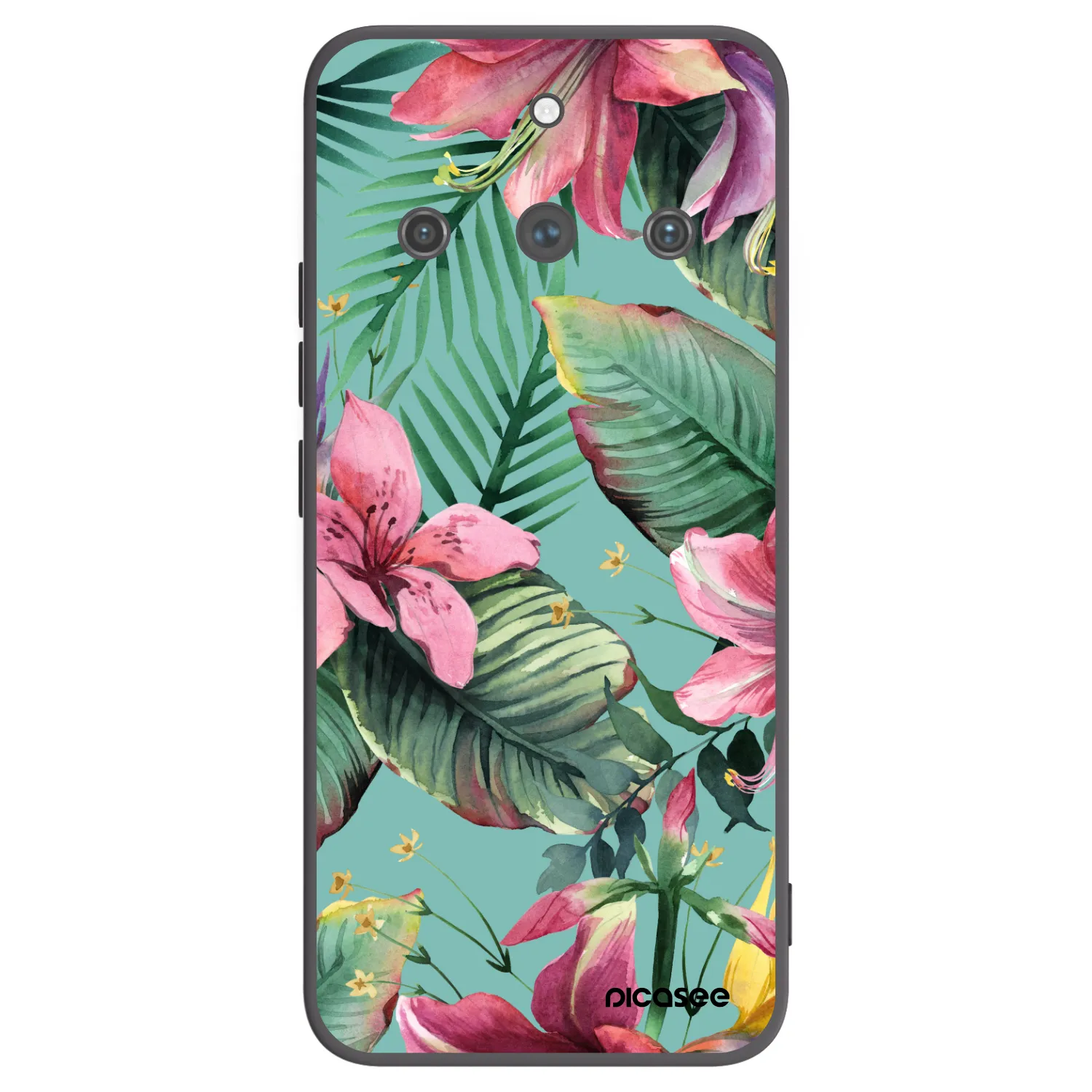 Picasee silikonowe czarne etui na Realme 11 Pro+ - Hawaii
