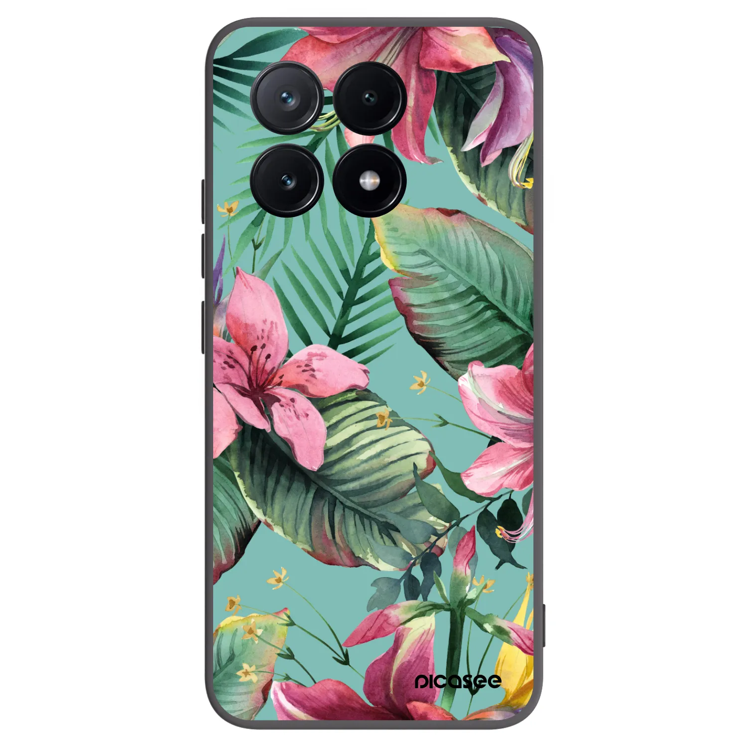 Picasee silikonowe czarne etui na Xiaomi Poco X6 Pro - Hawaii