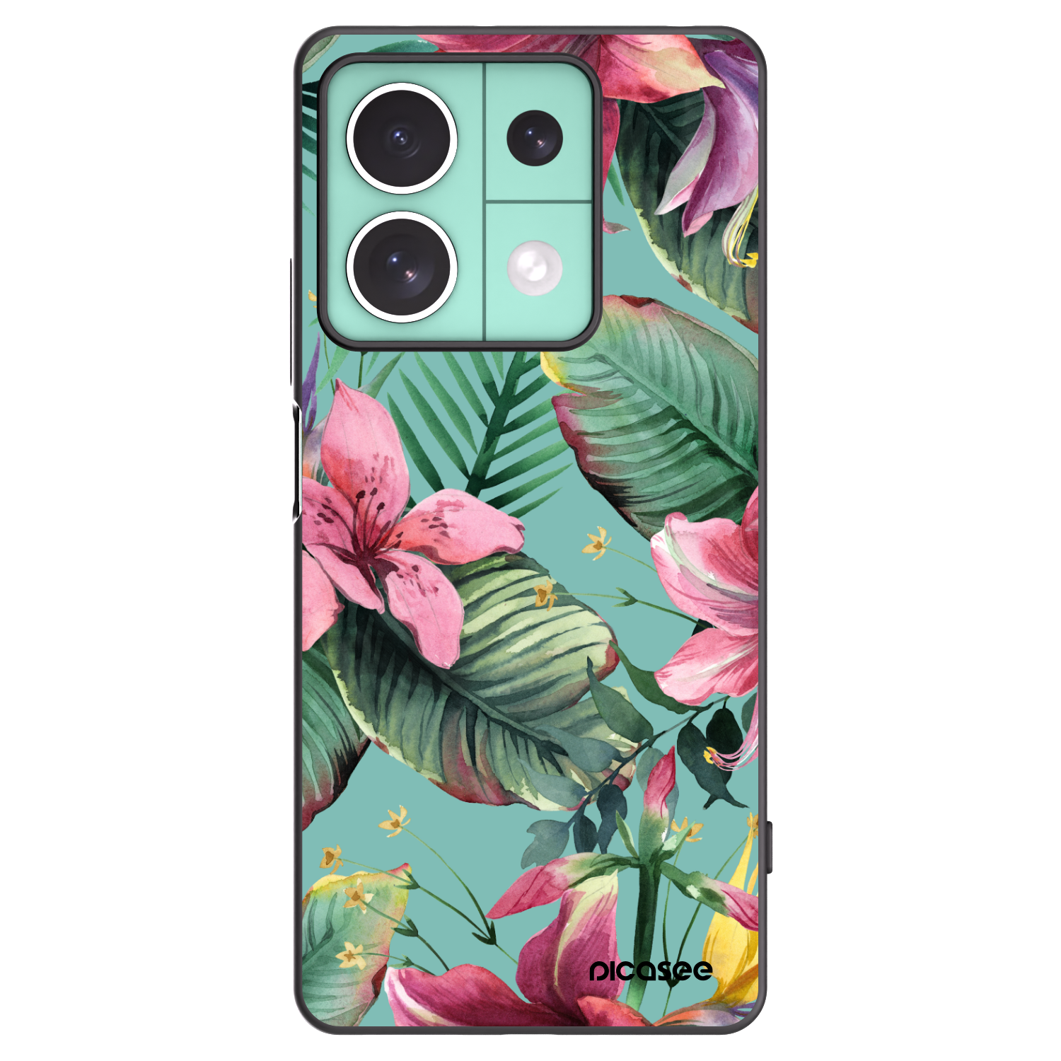 Picasee silikonowe czarne etui na Xiaomi Redmi Note 13 5G - Hawaii