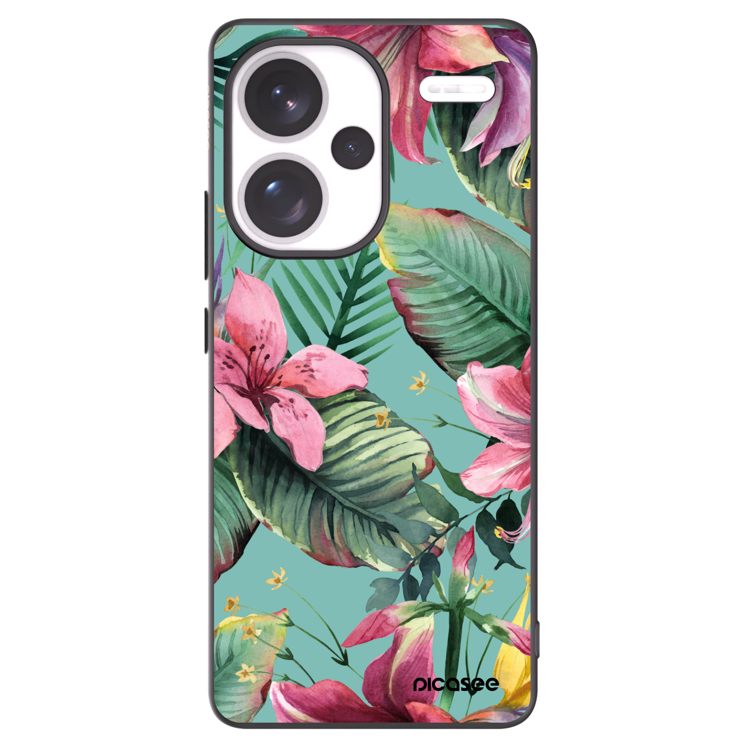Picasee silikonowe czarne etui na Xiaomi Redmi Note 13 Pro+ 5G - Hawaii