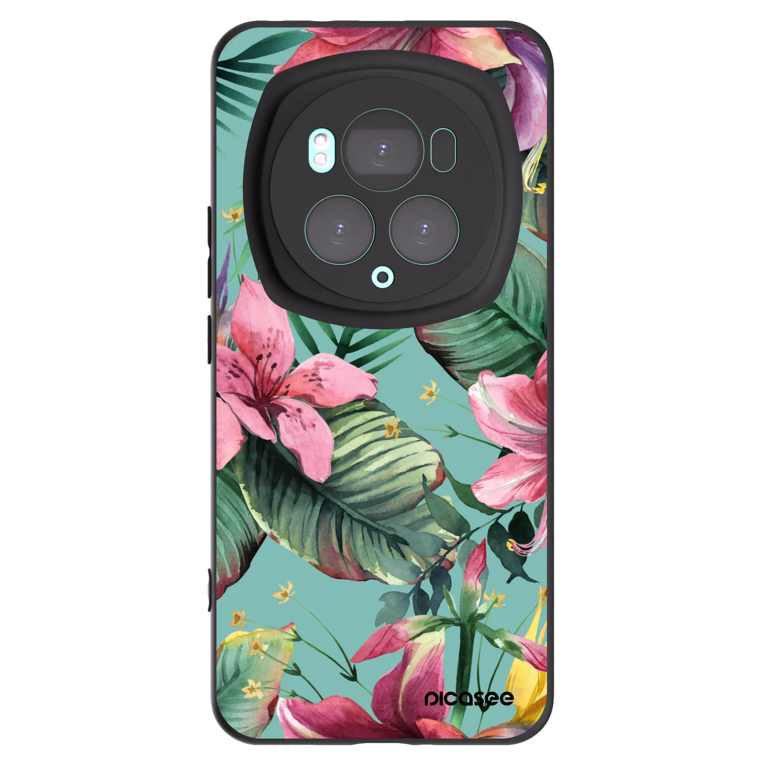 Picasee silikonowe czarne etui na Honor Magic6 Pro - Hawaii