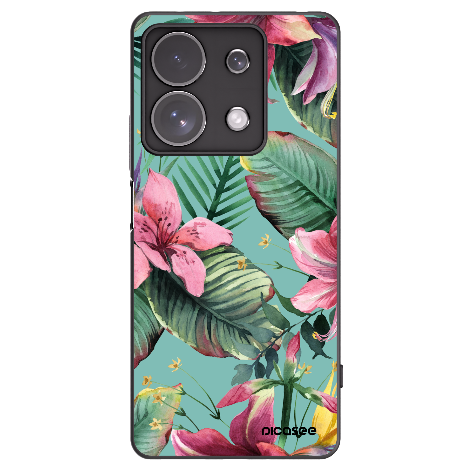 Picasee silikonowe czarne etui na Xiaomi Redmi Note 13 Pro 4G - Hawaii