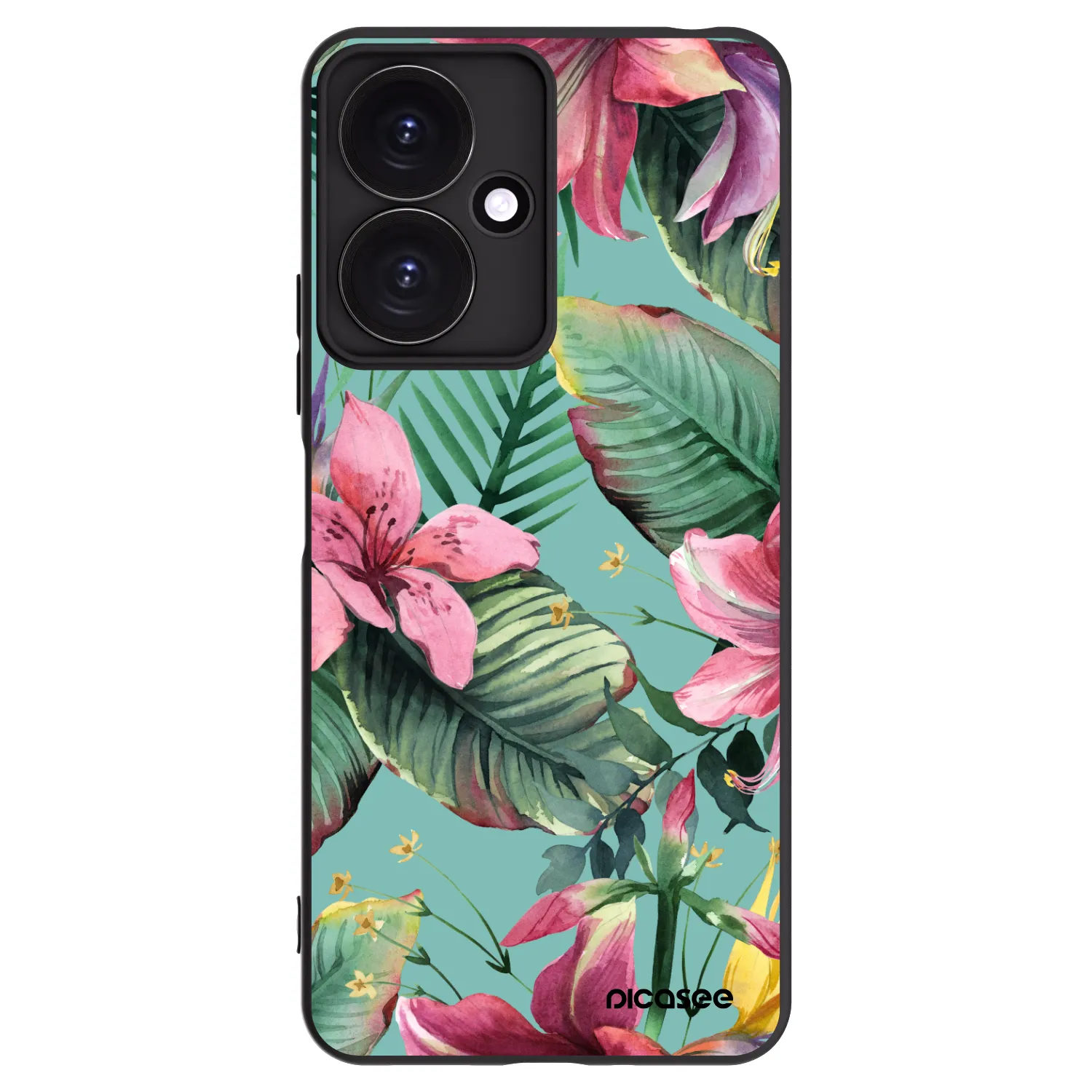 Picasee silikonowe czarne etui na Xiaomi Redmi 13C 5G - Hawaii