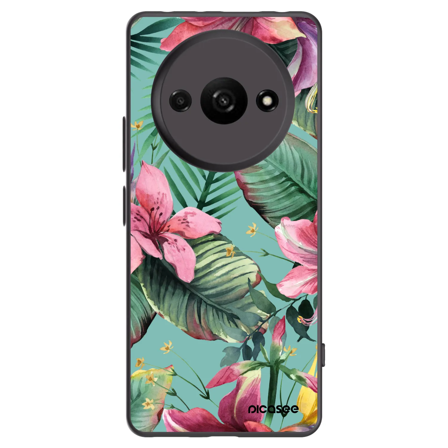 Picasee silikonowe czarne etui na Xiaomi Redmi A3 - Hawaii