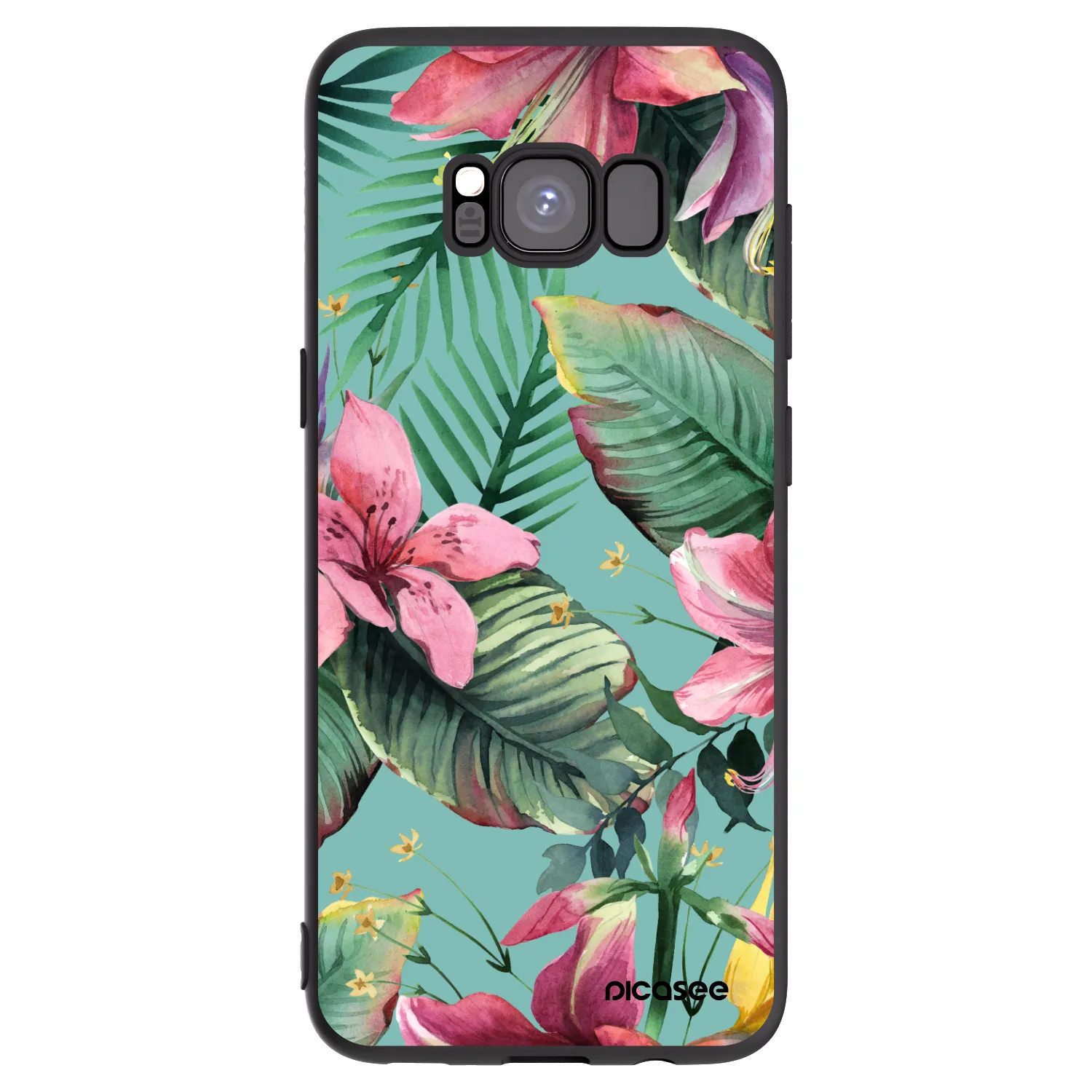 Picasee silikonowe czarne etui na Samsung Galaxy S8 G950F - Hawaii