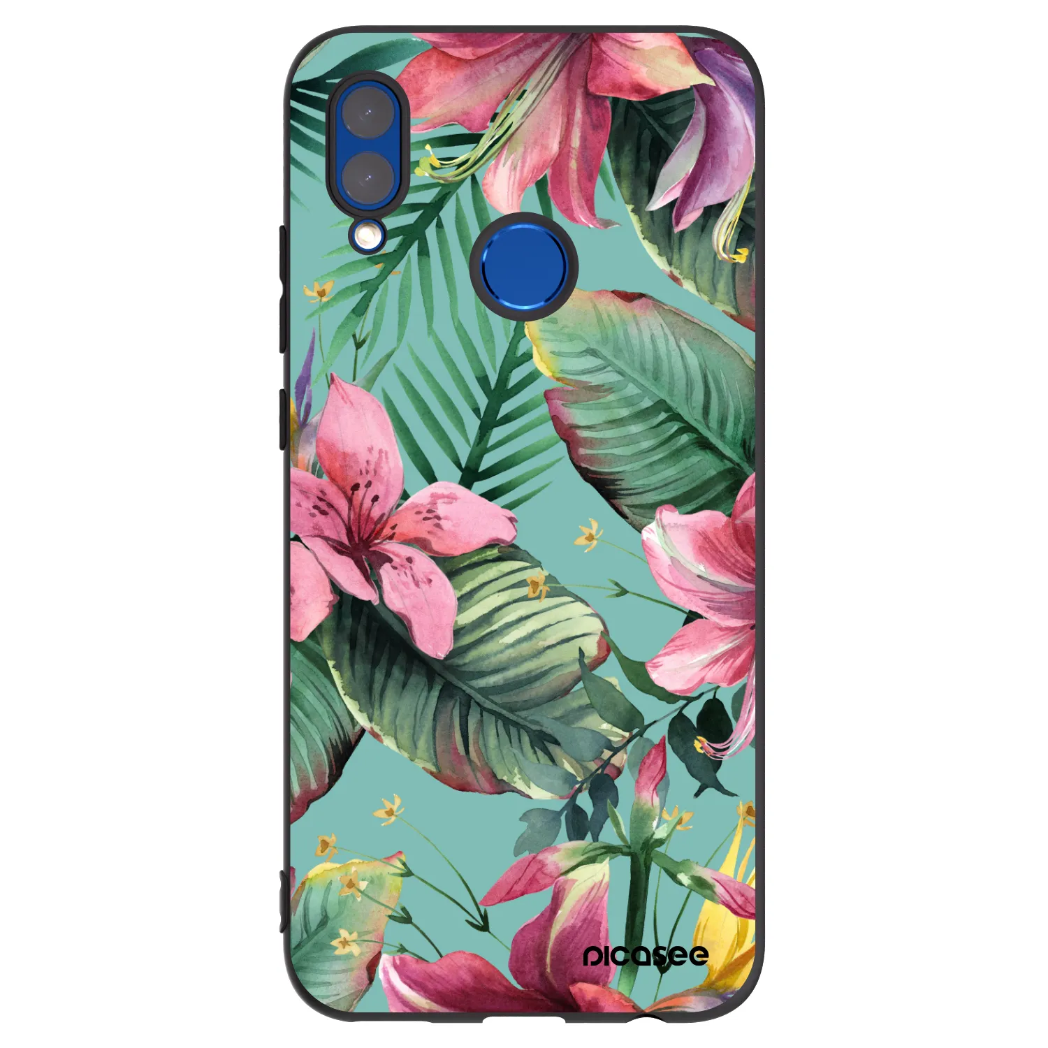 Picasee silikonowe czarne etui na Honor 10 Lite - Hawaii