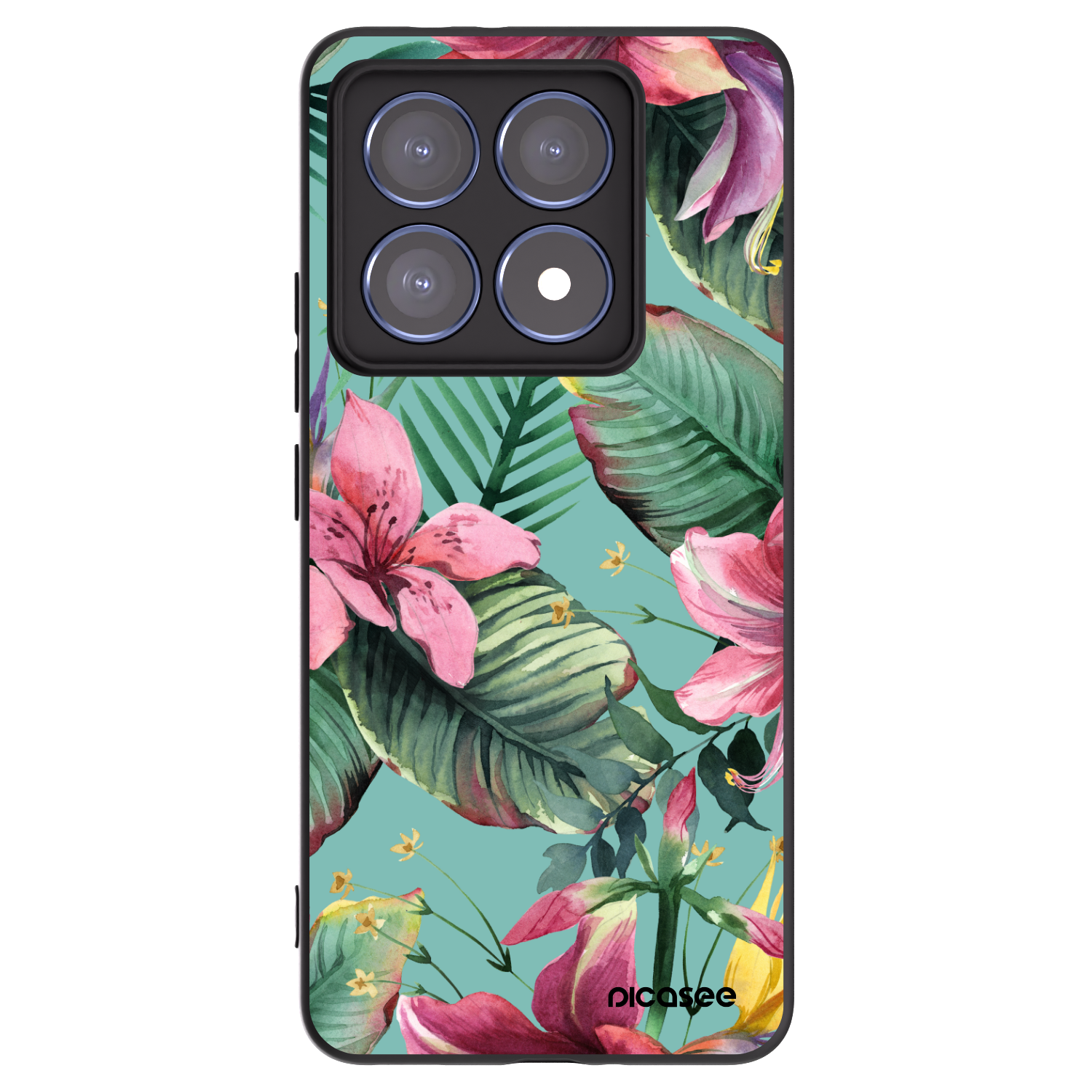 Picasee silikonowe czarne etui na Xiaomi 14T Pro - Hawaii