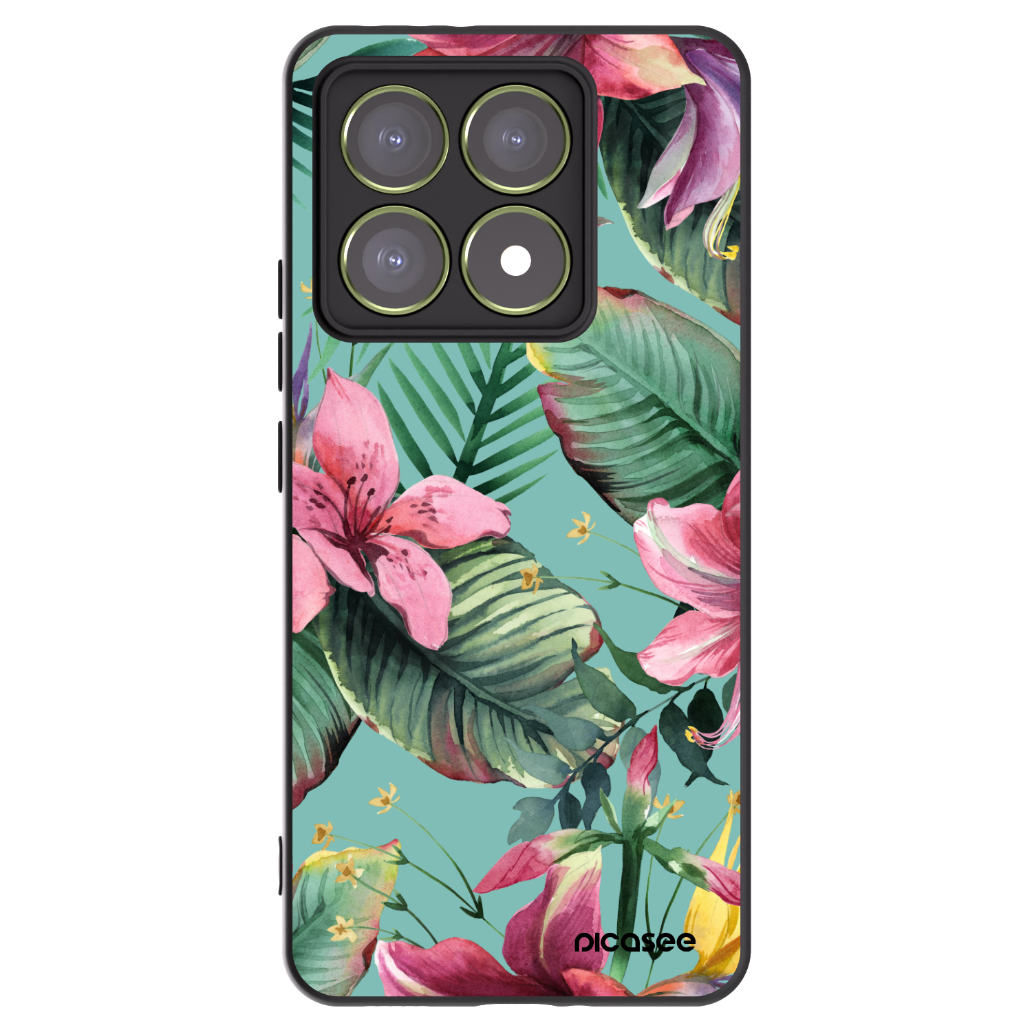 Picasee silikonowe czarne etui na Xiaomi 14T - Hawaii